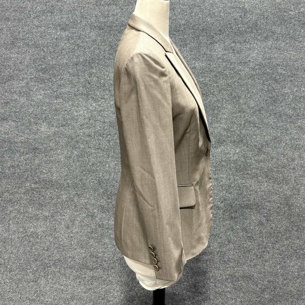 Stella McCartney Blazer Womens 42 Brown Wool One Button Jacket Tailored Career - Picture 3 of 16